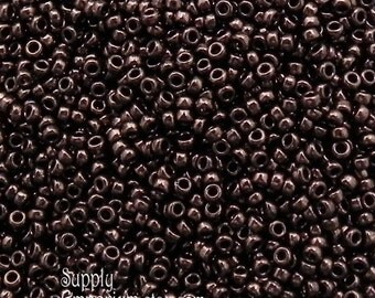 11/0 Metallic Chocolate Miyuki Seed Beads - 15 grams - 11/0 Metallic Chocolate Seed Beads - 2248 - Miyuki 461 Metallic Chocolate Brown