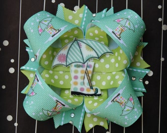 rain boots with bows on back