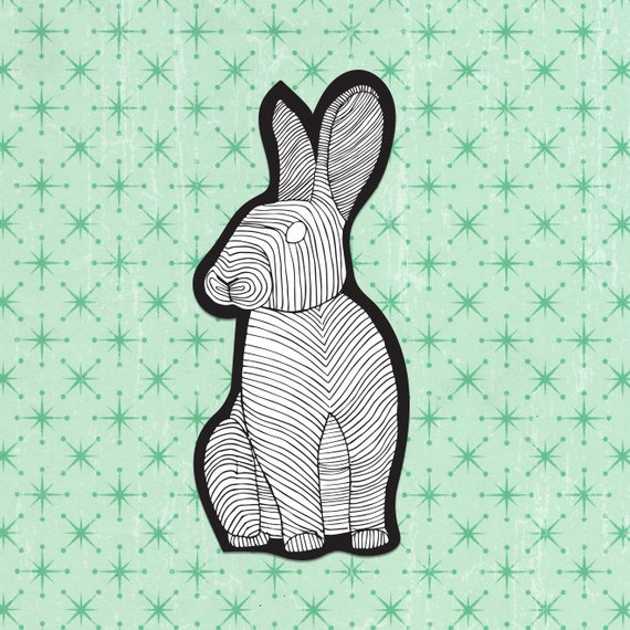 Rudy the Rabbit Sticker by NabertoKing on Etsy