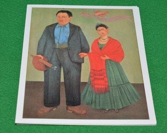 Card Frida (Frieda) KAHLO. Frieda and Diego Rivera, SFMOMA 1994