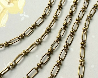 Vintage Beaux Chain, Fancy Brass Chain,11mm, 3Ft