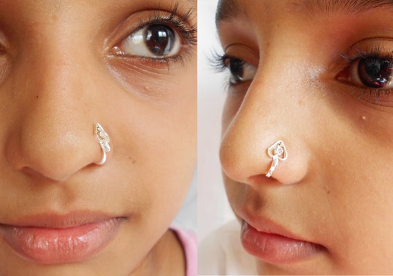 Indian Fake Nose pinSeptum Ring Endless Hoop With Without
