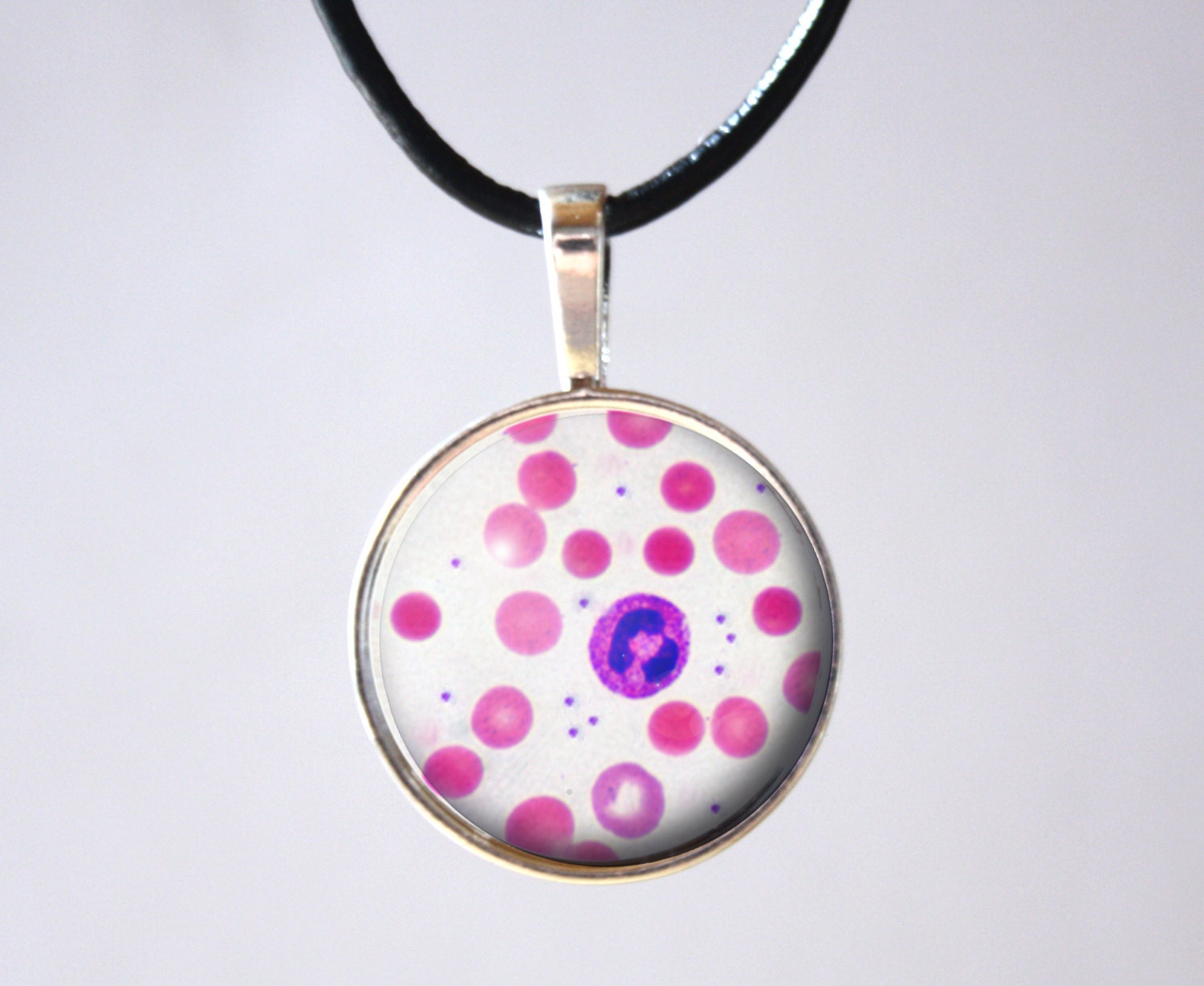 Hematology Necklace Blood Necklace Blood Smear by LadyAndTheLion