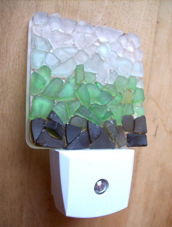 Led Sea Glass Night Light Genuine Sea Glass By Redislandseaglass 2696