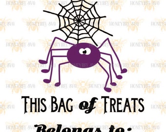 Spider Loot Bag svg Halloween bag svg Halloween Candy svg Candy bag svg Spider bag svg Spider svg Silhouette svg Cricut svg eps dxf