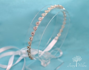 Crystal Bridal Headband - Flower Girl Headpiece- Bridal Headpiece - Prom Headband - Bridesmaid Headband - Wedding Accessory - Prom