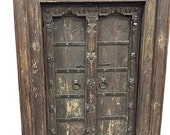 Antique Doors Hand Carved Reclaimed Teak Window Doors & Frame Indian Architecturals Yoga Decor
