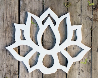 Lotus Flower Wood Wall Art