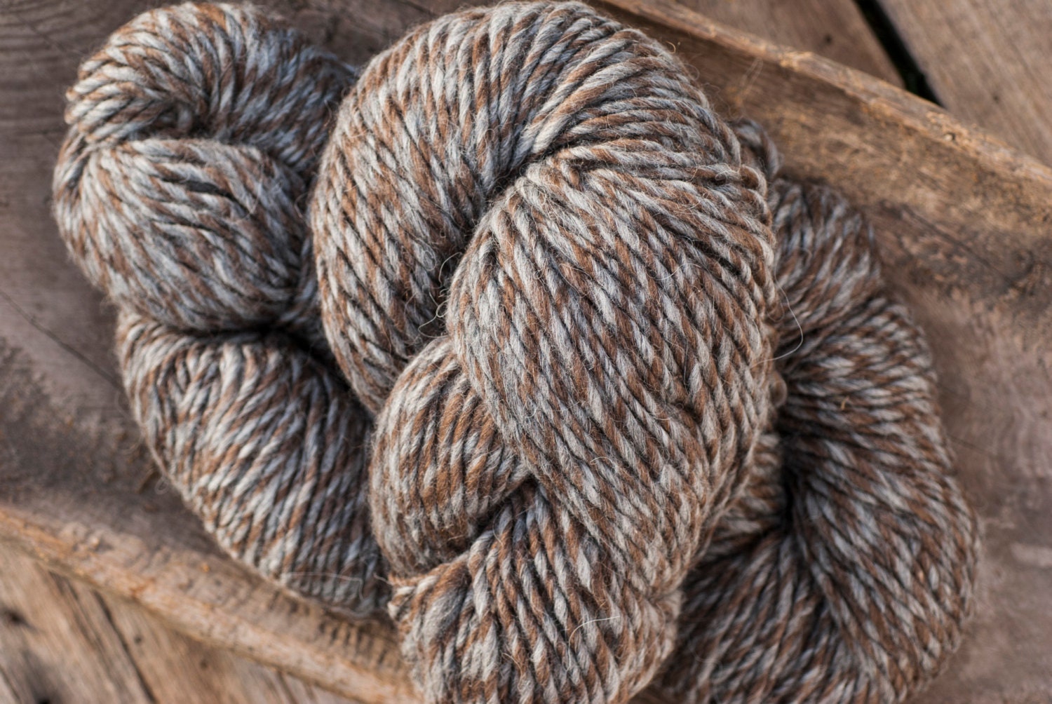 100 Icelandic Wool Lopi Yarn Brown and Grey by ShakeyGroundFarm
