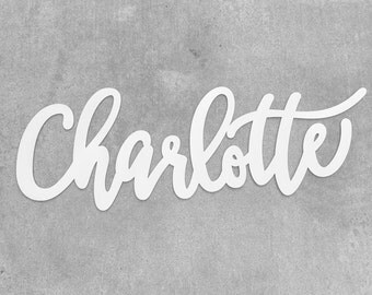 Laser Cut Name Sign | Large Custom Birthday Backdrop | Calligraphy | Party Decoration | Nursery Decor | Personalized Sign