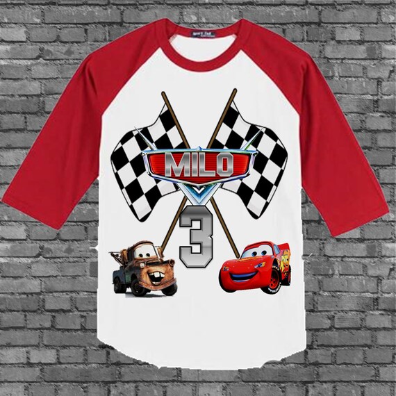 Disney Cars Birthday Shirt Cars Birthday Ringer Shirt