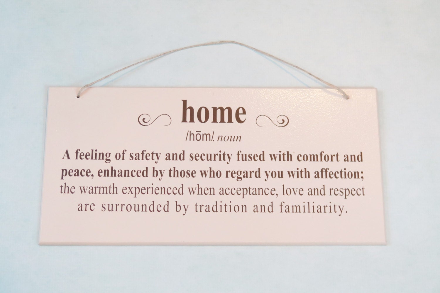 Dictionary Definition of Home Wood Sign Sentimental Phrase