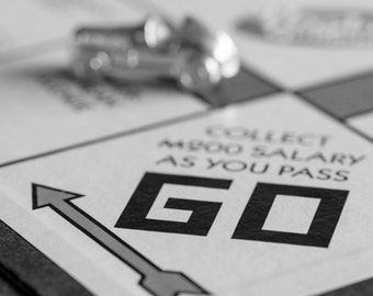 Game room decor, Canvas Board game art, Black and white art, Play room art, fun art, Home decor wall art // Classic board game print