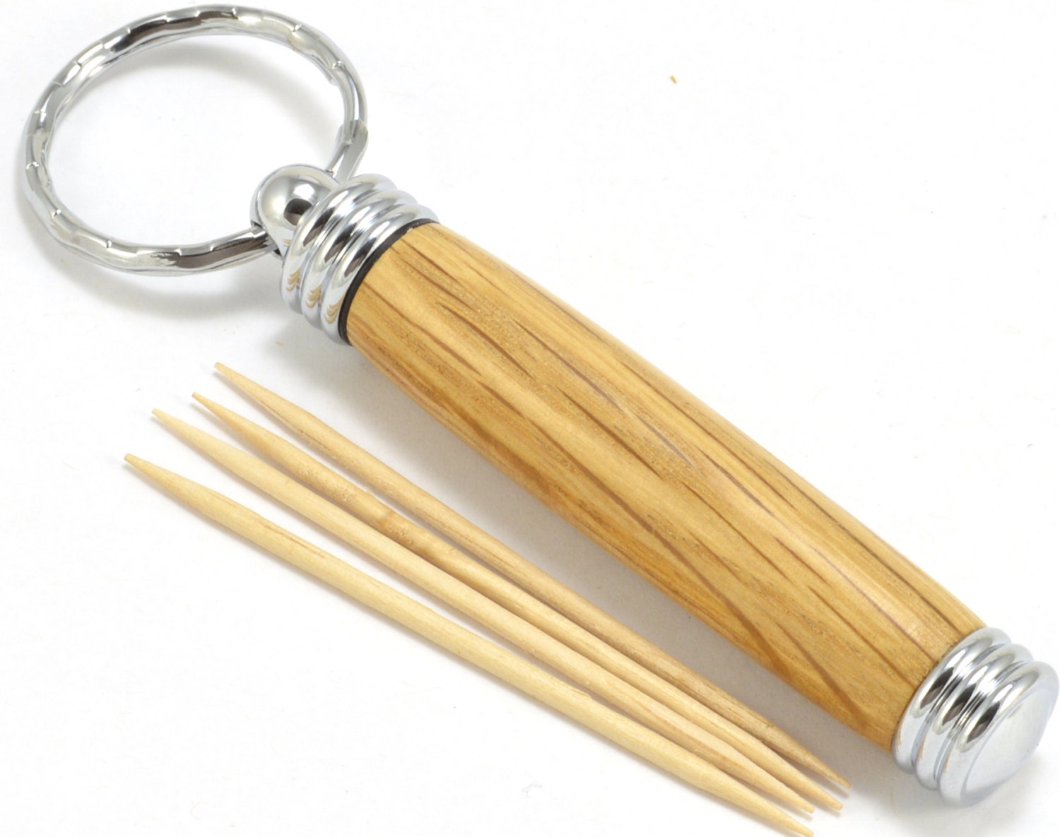 Whiskey Barrel Toothpick Holder Key Chain Wood by AutumnSummerLLC