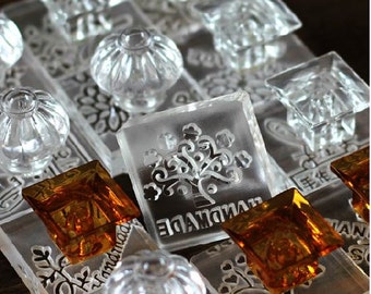 Personalized Handmade Acrylic Glass Soap Stamp