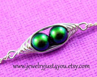 Two Peas in a pod Bracelet, Select your color