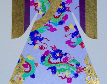 Framed and Matted Chinese Dragon Robes