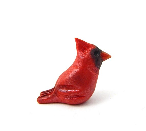 miniature resin cardinals