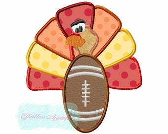 Football Turkey Applique Design Buy2 Get1