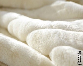 Faux Fur Fabric White Soft Channel Mink Faux Fur Ribbed Baby Photography Prop, Craft, Sewing, Supplies 1 yard