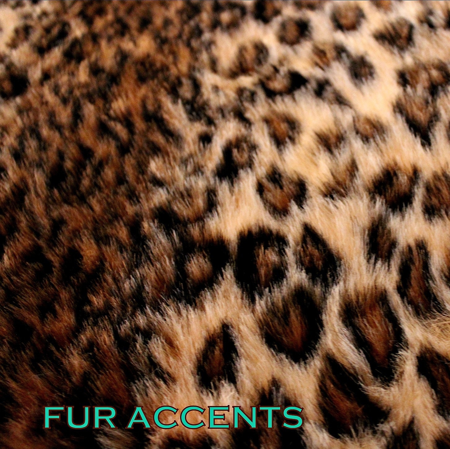 Faux Fur Fabric Black Brown Spotted Leopard Pelt Shaggy Fun