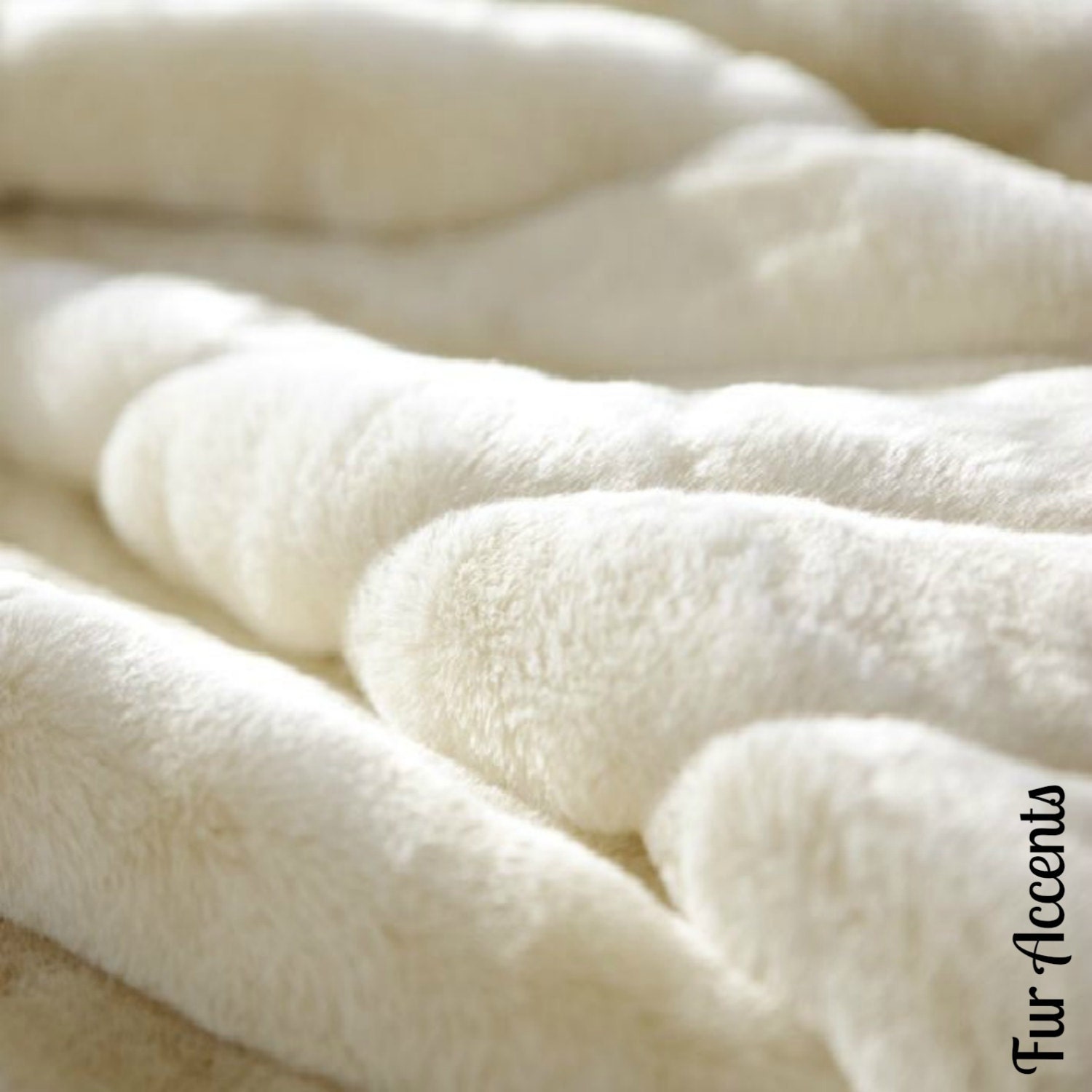 Faux Fur Fabric White Soft Channel Mink Faux Fur Ribbed Baby