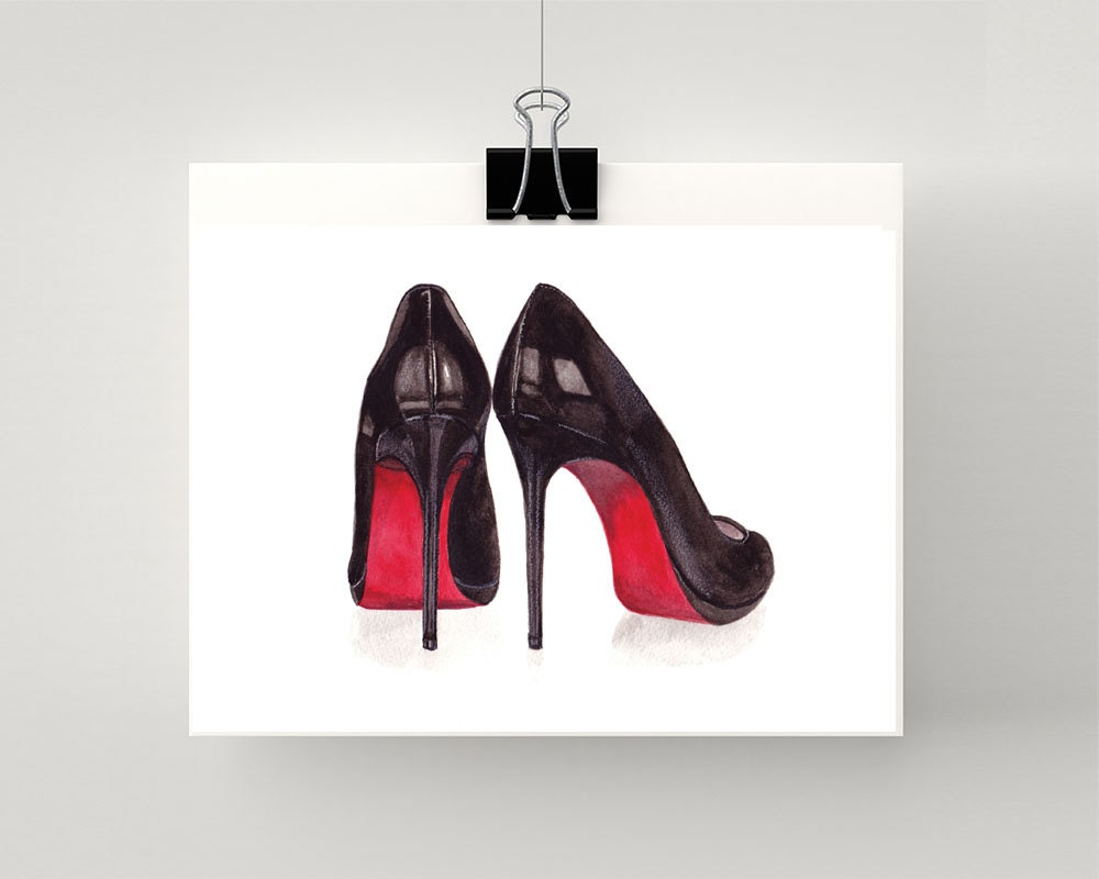 PRINT / ARTWORK of Christian Louboutin by SproutGalleryDesigns