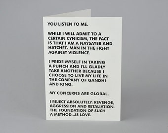 Albert Rosenfield inspired Card! 'My concerns are global' Twin Peaks, david lynch, Kyle MacLachlan, dale cooper