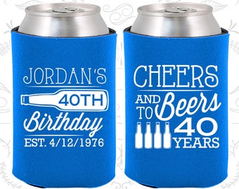 40th Birthday (C20002) 40th Birthday Favors, Cheap Birthday, Cheers to 40 Years, Cheers and Beers, Party Favors