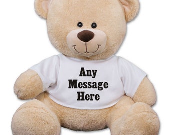 custom message teddy bear