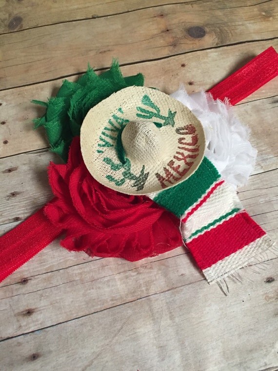 Sale Mexico Headband Fiesta Theme Fast Shipping by TwoLooseLoops