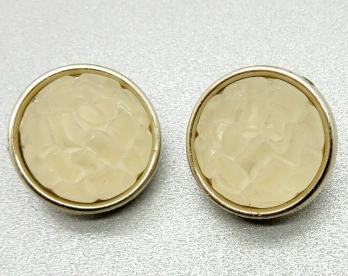 White Lucite Earrings, Vintage Frosted Lucite Earrings, West Germany Earrings, Gumdrop Clip-on Earrings