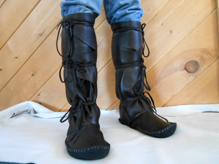 handmade moc toe boots