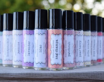 Perfume Oil Your Choice of 17 Scents - Handmade Deliciously Scented Roller Ball Perfume with Natural Coconut Oil Alcohol Free Vegan 1/3 oz