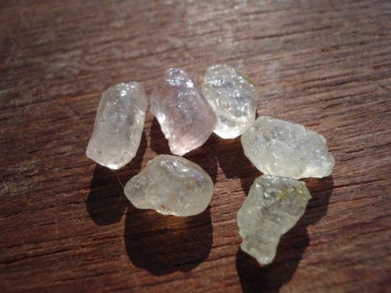 Sapphires Big Rough Gorgeous 6 Rough White Gems Genuine