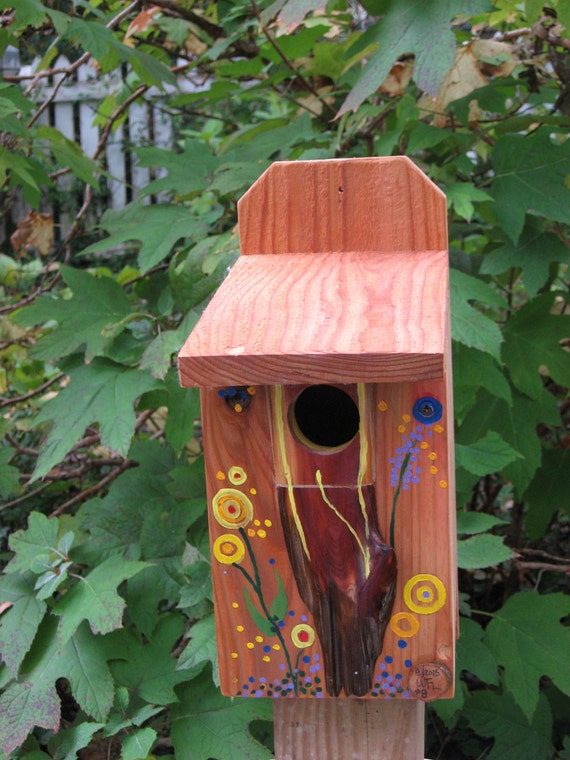 Items similar to Blue Bird House #9. Classic Design with a whimsical ...