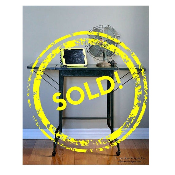 Items similar to Army Green Typewriter Table on Etsy
