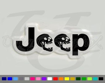 Jeep Wrangler skull side fender Decal Sticker 1 pair