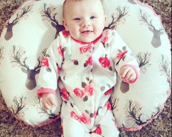Boppy Cover or Boppy Newborn Lounger Cover - Minky - Gold, Mint, Pink, Grey- Fawn, Floral, Aztec, Teepee, Arrow - Multiple Fabric Choices