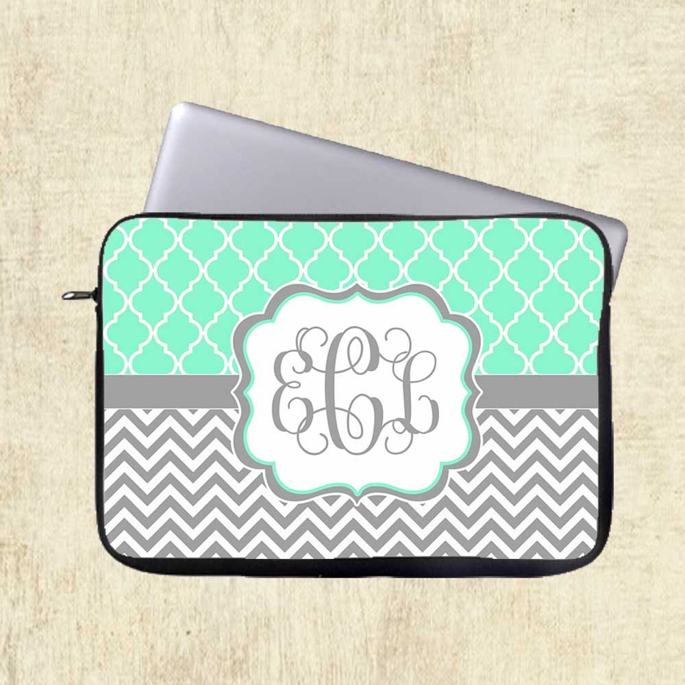Personalized Laptop Sleeve Monogram Laptop Sleeve Laptop