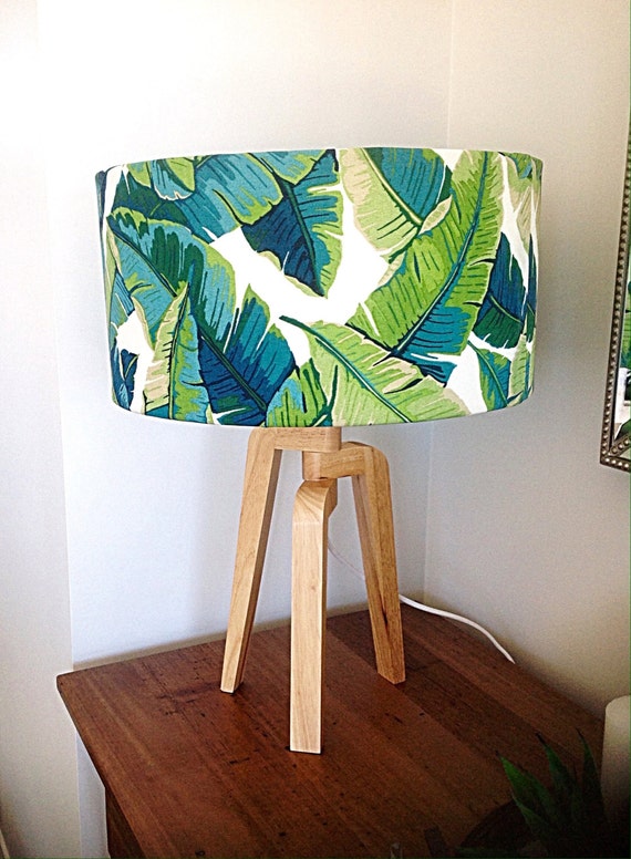 Lampshade Coastal Lamp Shade Palms Lamp Shade Beach Decor