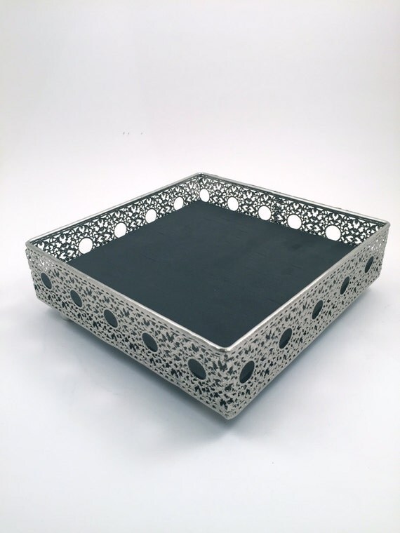 Elegant Jewelry Tray Silver Metal Jewelry Display