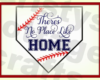 BASEBALL svg file no place like home samantha font