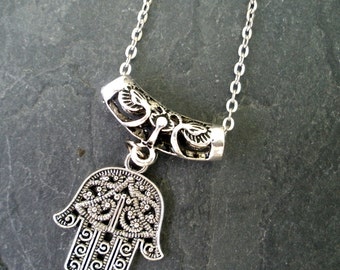 Hamsa Necklace/ Hamsa Hand Necklace/ Hamsa Chain Necklace/ Hamsa Charm Necklace/ Hamsa Charm/ Hamsa Hand Charm/ Pick Charm