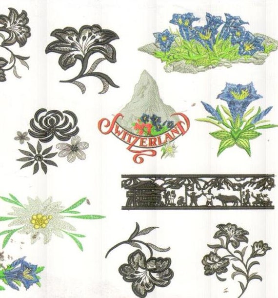 15 OESD Embroidery Designs on this Swiss Fest Design