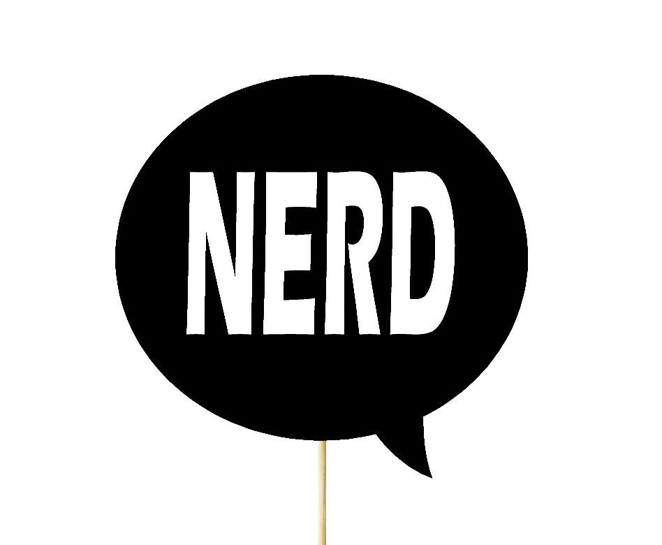 Nerd Speech Bubble 2 Nerdy Photo Prop Sign Custom Talk Bubble