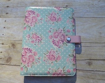 A5 Planner Binder - Flower Planner - Planner Accessory - Polka Dot Planner - Pink Planner - "Vintage Floral" SALE