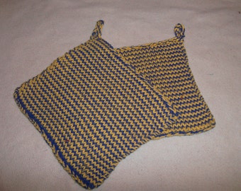 knitted potholders with Double Face