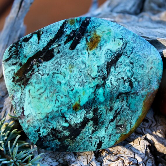 A massive outstanding collector cabochon of swirling TURQUOISE