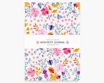 Notebook, journal, diary, gift, floral, A6, handmade, stationery, carnet, rose, fleurs,flowers, Tagebuch, Notizbuch